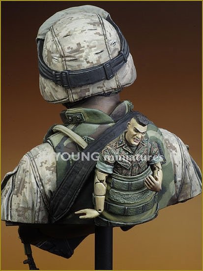 Young Miniatures YM1816 USMC Fallujah Iraq 2004 1/10 – immagine 4
