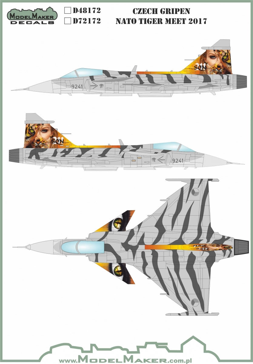 ModelMaker Decals D48172 Czech Gripen NTM 2017 1/48