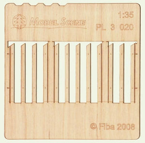 Model scene PL3-020 Wooden fence type 20 Drewniany płot 1/35