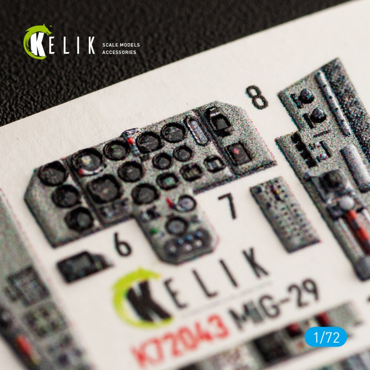KELIK K72043 MIG-29 FULCRUM-A 9-12 INTERIOR 3D DECALS FOR GWH KIT 1/72 – immagine 2