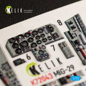 KELIK K72043 MIG-29 FULCRUM-A 9-12 INTERIOR 3D DECALS FOR GWH KIT 1/72 – immagine 2