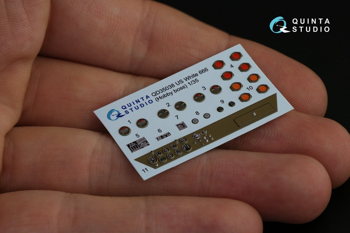 Quinta Studio QD35038 US White 666 3D-Printed &amp;amp; coloured Interior on decal paper (Hobby Boss) 1/35 – zdjęcie 9