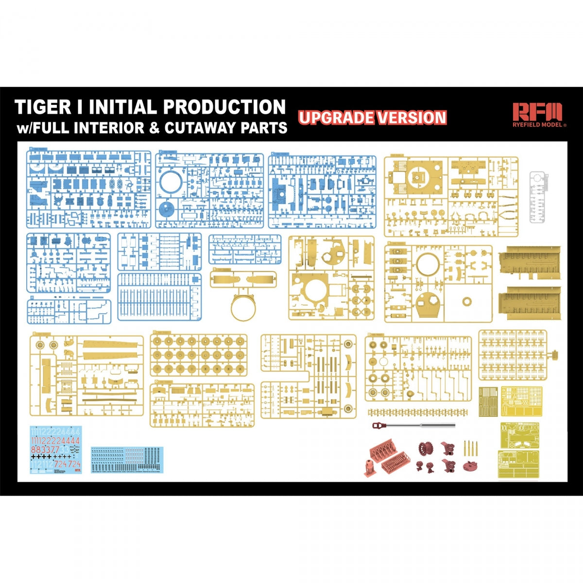 Rye Field Model 5131 Tiger I Initial Production Early 1943 w/ Full Interior Updated Version 1/35 – immagine 5