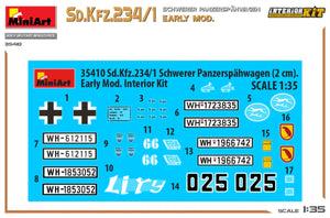MiniArt 35410 Sd.Kfz.234/1 Schwerer Panzerspahwagen. EARLY MOD. INTERIOR KIT 1/35 – zdjęcie 3