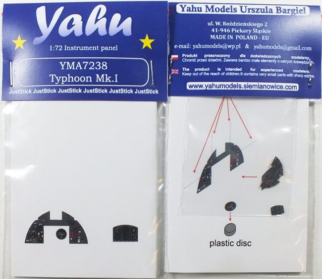 Yahu YMA7238 Typhoon Mk.I (Airfix / Bregun / Pavla / Academy) 1/72