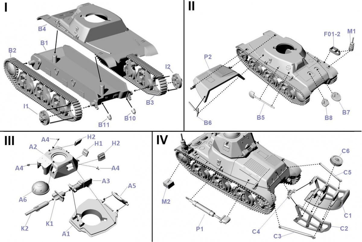 First To Fight PL104 Francuski Czołg Dowodzenia Hotchkiss H35 Z Armatą 37mm SA38 1/72 – zdjęcie 4