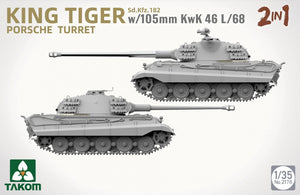 Takom 2178 Sd.Kfz.182 King Tiger Porsche Turret With 105mm KwK 46L/68 - 2 In 1 1/35 – immagine 3