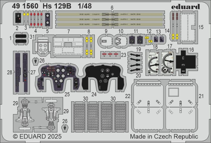 Eduard 491560 Hs 129B for TAKOM 1/48