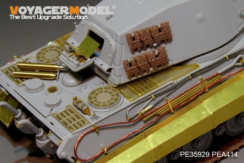 Maquette Voyager PE35929 Char King Tiger allemand de la Seconde Guerre mondiale (tourelle Porsche) pour HOBBYBOSS 84530 1/35  – image 13