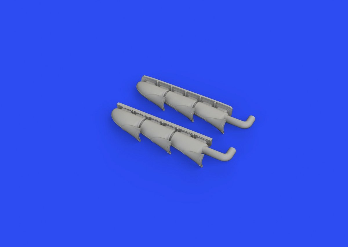 Eduard 648668 Spitfire Mk.V three-stacks exhausts fishtail EDUARD 1/48 – imagen 3