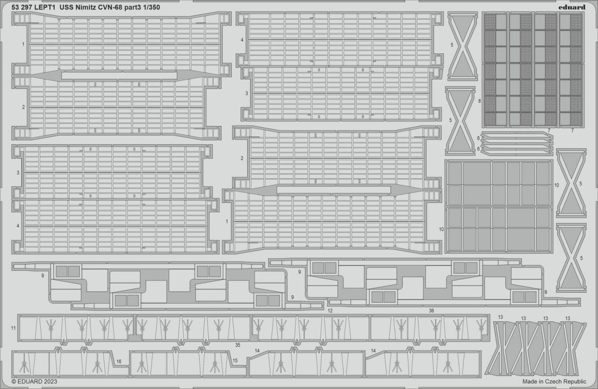 Eduard BIG5369 USS Nimitz CVN-68 PART I Trumpeter 1/350 – immagine 3