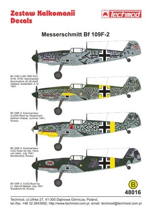 Techmod 48016 - Messerschmitt Bf 109F-2 1/48 – immagine 2