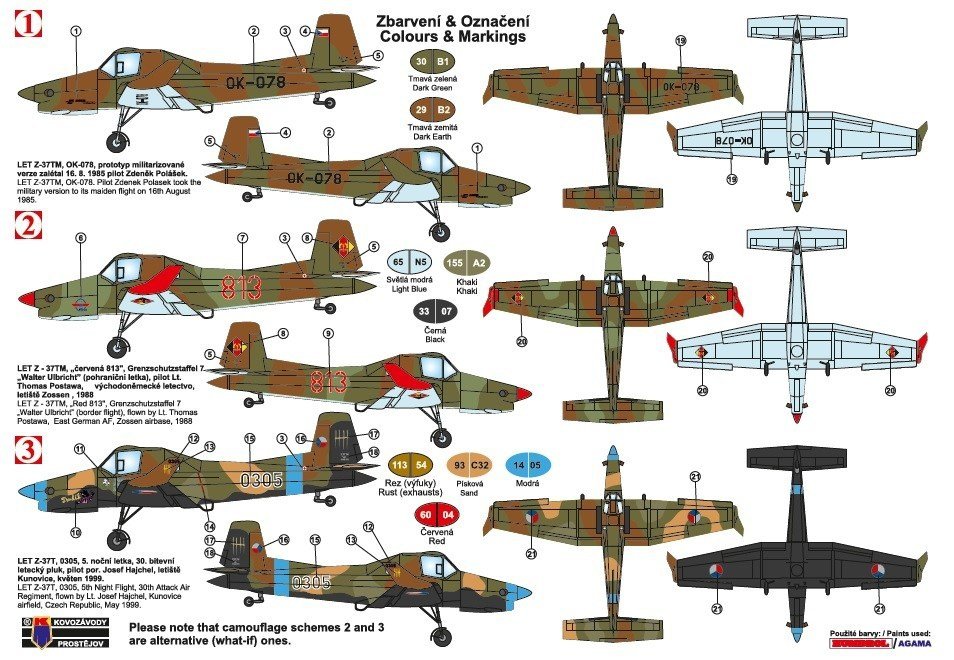 Kovozavody Prostejov KPM0146 Z-37TM Turbo Military 1/72 – imagen 2