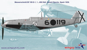 Wingsy Kits D5-09 MESSERSCHMITT Bf 109 E-1 and E-3 Legion Condor 1/48 – immagine 9
