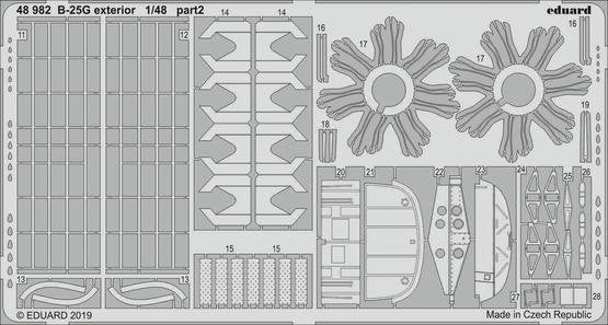 Eduard 48982 B-25G extérieur 1/48 ITALERI – image 2