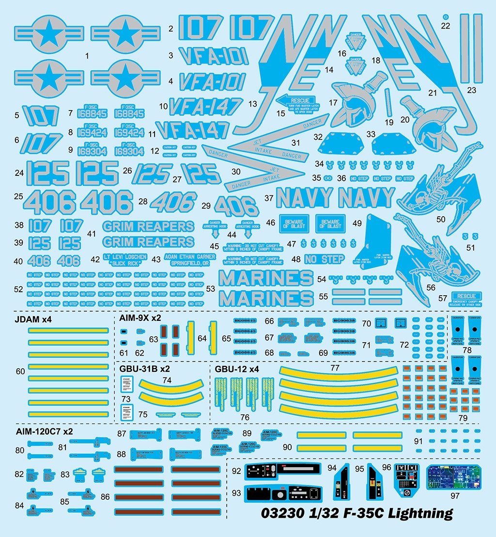 Trumpeter 03230 F-35C Lightning 1/32 – Bild 4