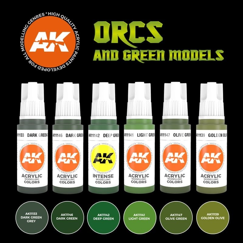 AK Interactive AK11600 3G ORCS AND GREEN MODELS – immagine 2