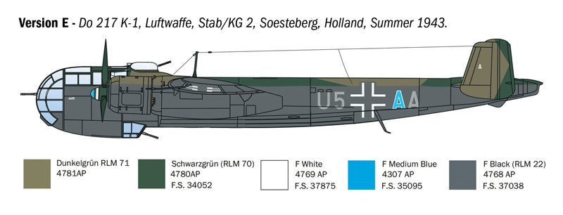 Italeri 1488 DO 217 K-1/K-2 with FRITZ X 1/72