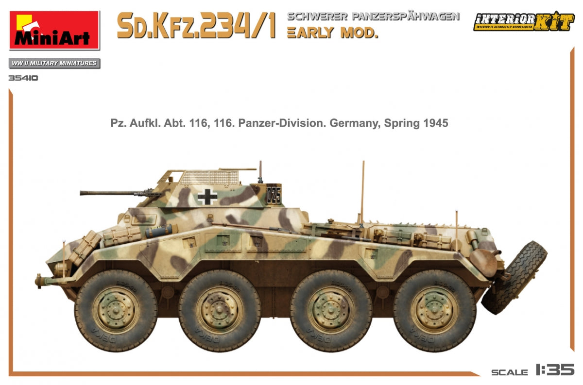 MiniArt 35410 Sd.Kfz.234/1 Schwerer Panzerspahwagen. EARLY MOD. INTERIOR KIT 1/35 – zdjęcie 17