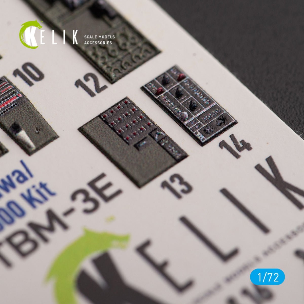 KELIK K72156 TBM-3E - interior 3D decals for Hobby 2000/Hasegawa kit 1/72 – Bild 3