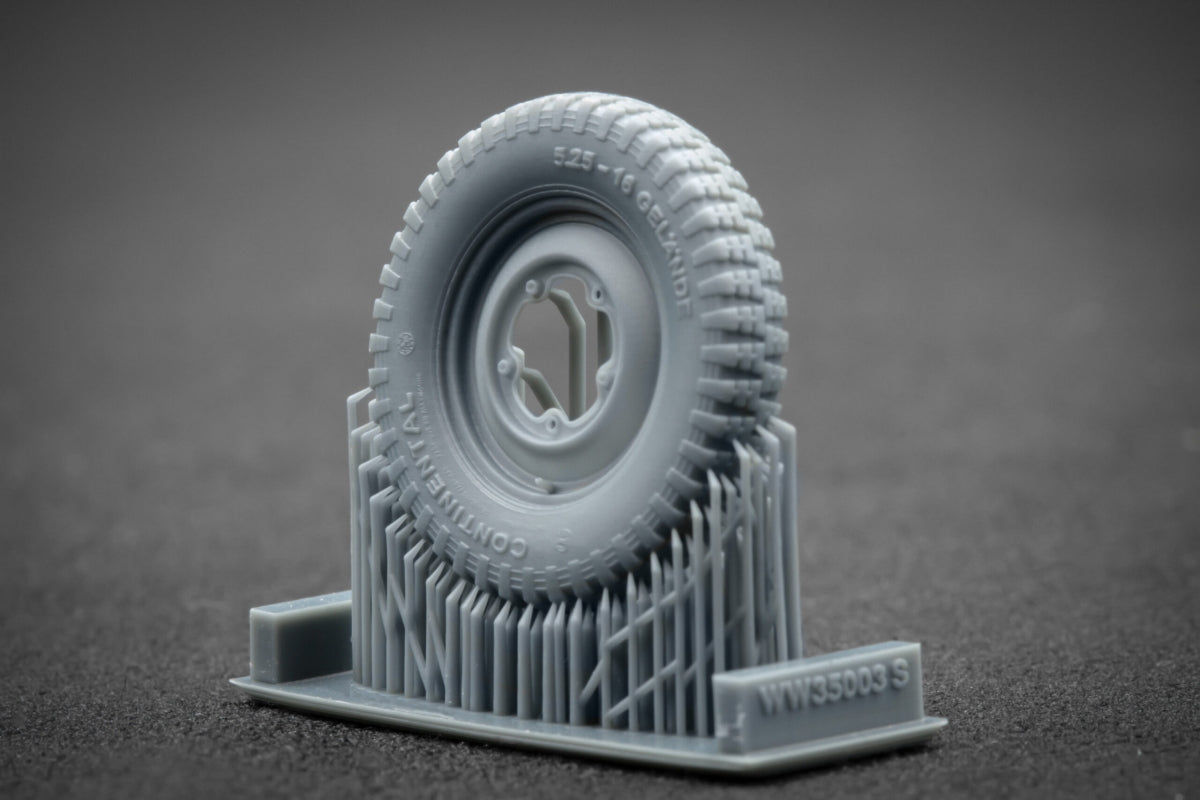 ScaleX WW 35003S Kubelwagen type 82 Sagged wheel set (for Meng, Tamiya) 1/35