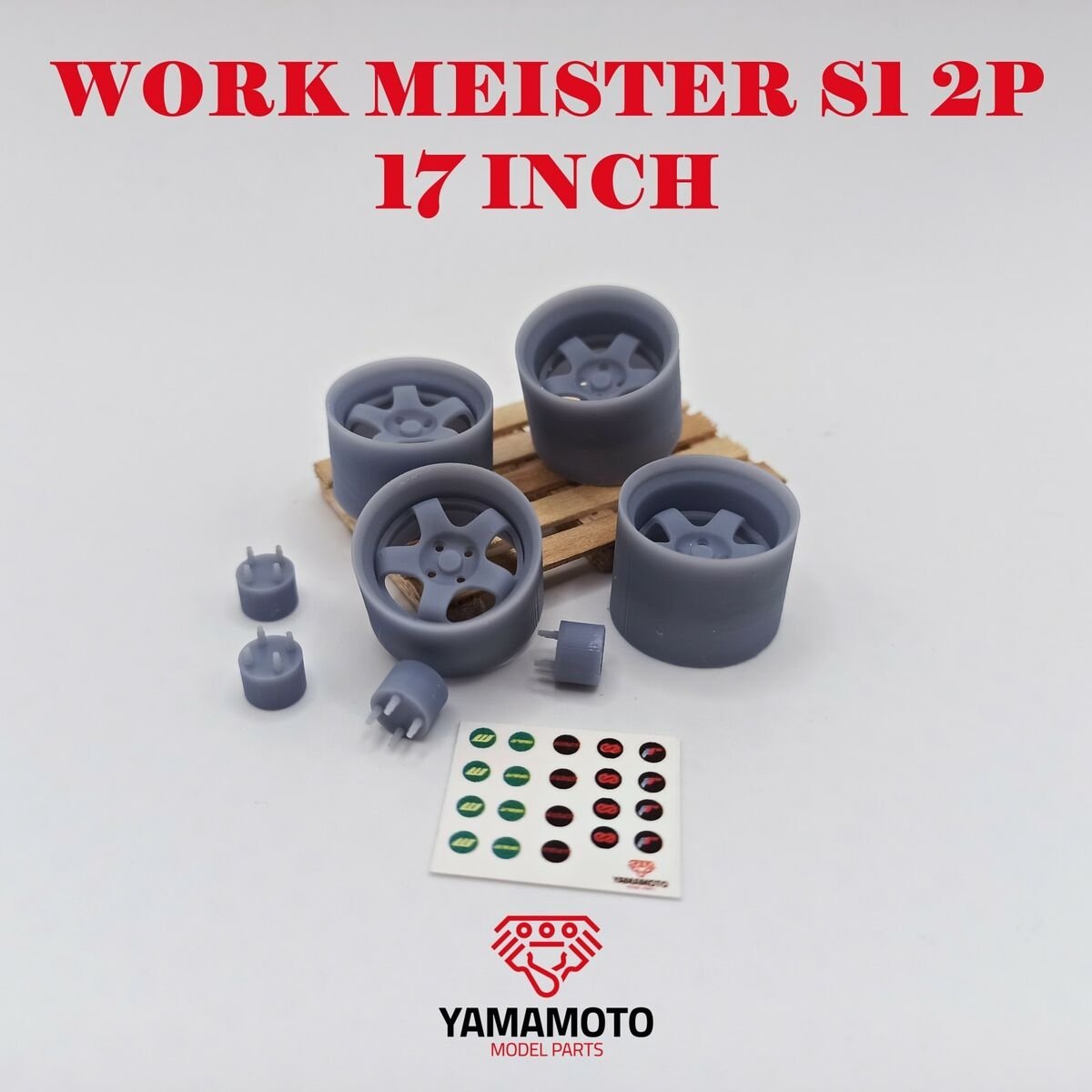 Yamamoto Model Parts YMPRIM5 Work Meister S1 2P 17" 4 Nuts 1/24