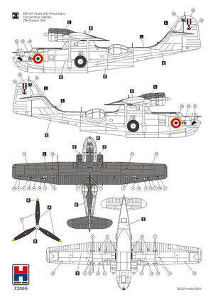 Hobby 2000 72066 Consolidated PBY-5A Catalina PTO ( Academy + CARTOGRAF + MASKI) 1/72 – immagine 6