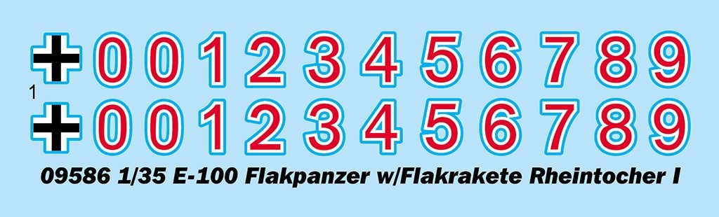 Trumpeter 09586 E-100 Flakpanzer w/Flakrakete Rheintocher I 1/35 – immagine 3