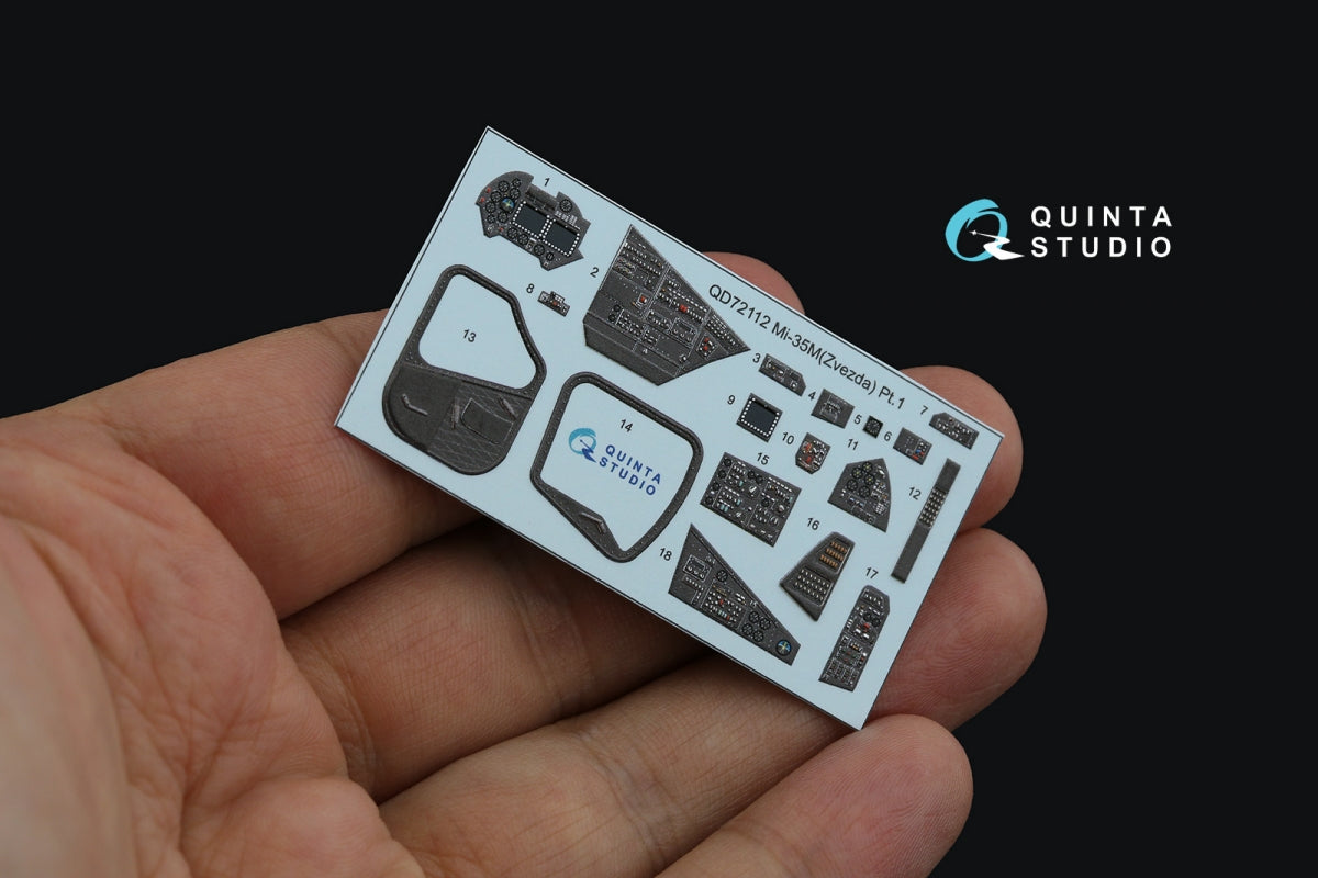 Quinta Studio QD72112 Mi-35M 3D-Printed colored Interior on decal paper (Zvezda) 1/72 – image 3