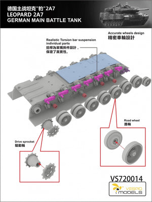 Vespid Models VS720014 Leopard 2A7 German Main Battle Tank 1/72 – image 4