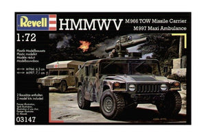 Revell 03147 HMMWV M966 TOW Missile Carrier&amp;amp;M997 Maxi Ambulance 1/72