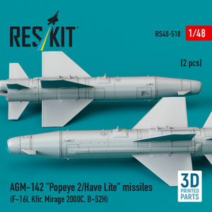 RESKIT RS48-0518 AGM-142 &amp;quot;Popeye 2/Have Lite&amp;quot; missiles (2 pcs) (3D Printed) 1/48 – zdjęcie 3