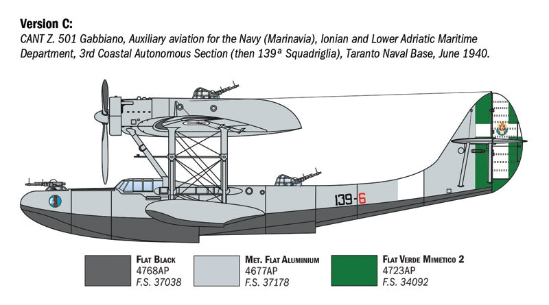 Italeri 0112 CANT Z.501 Gabbiano 1/72 – immagine 7