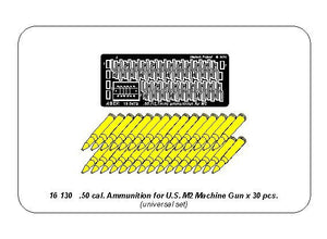 Munitions Aber 16130 calibre .50 pour mitrailleuse américaine M2, échelle 1/16