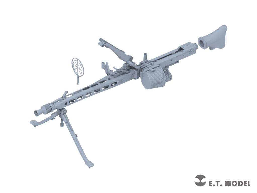 E.T. Model P06-001 WWII German Mg42 Machine Gun &amp;amp; Ammo Box (3D Printed) 1/6 – immagine 3