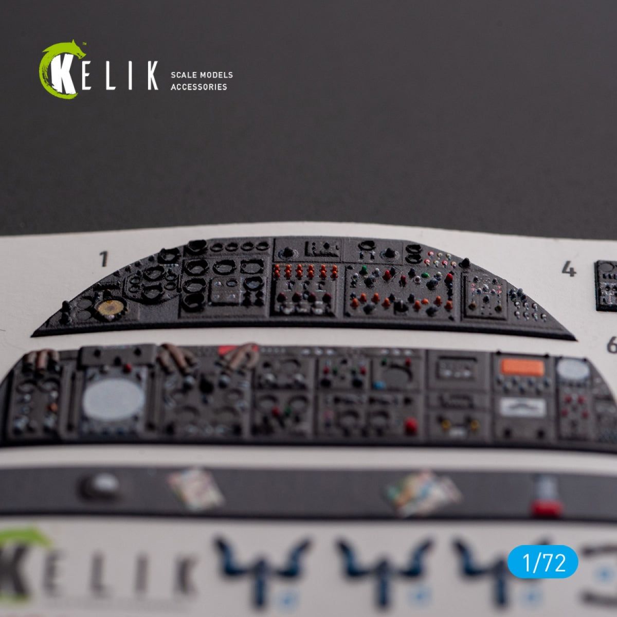 KELIK K72136 AVRO VULCAN B.2 Rear cockpit - interior 3D decals for Airfix kit 1/72 – immagine 4