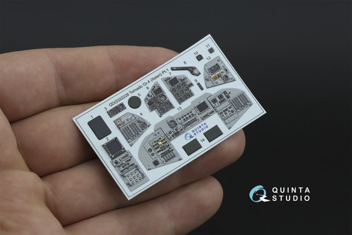 Quinta Studio QDS+32228 Tornado Gr.4 3D-Printed &amp;amp; coloured Interior on decal paper (Italeri) (Small version) (with 3D-printed resin parts) 1/32 – immagine 6