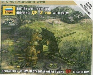 Zvezda 6169 Canon antichar britannique QF 2pdr avec équipage (1/72)