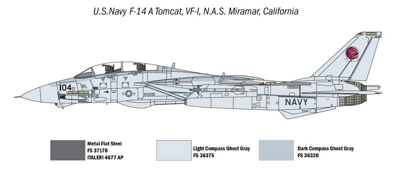 Italeri 1422 Top Gun F-14A vs A-4F 1/72 – immagine 3