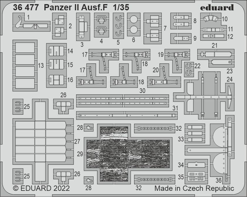 Eduard 36477 Panzer II Ausf. F ACADEMY 1/35