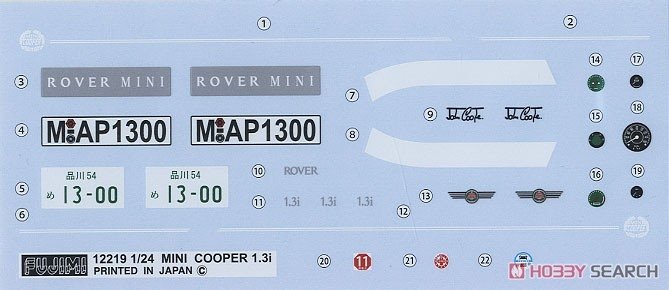 Fujimi 126777 RS-3 Old Mini Cooper 1.3i 1/24 – imagen 3