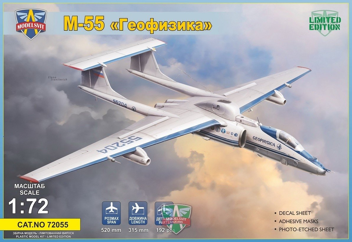 Modelsvit 72055 M-55 &amp;quot;Geophysica&amp;quot; research aircraft 1/72