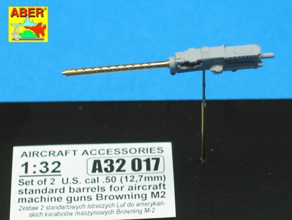 Aber A32017 Set of 2 cal .50 (12,7mm) standard barrels for US aircraft machine guns Browning M2 1/32 – immagine 5