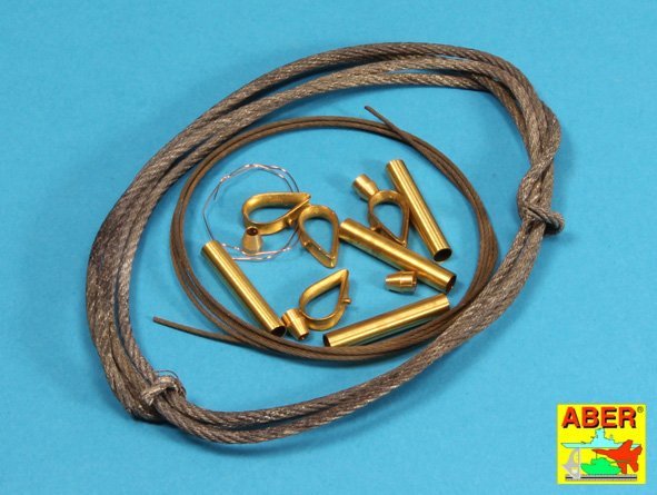 Aber 16030 Tow cables and track cables with brackets used on Tiger I, King Tiger and Panther (1/16)