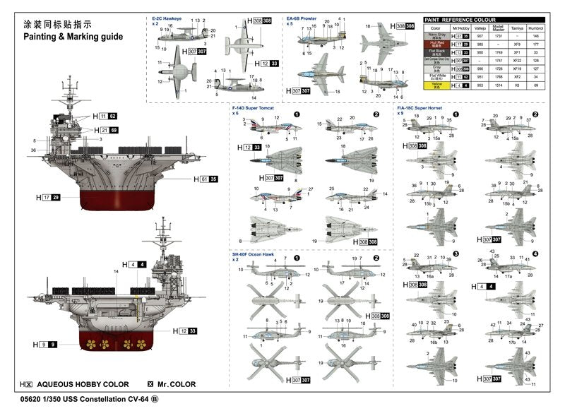 Trumpeter 05620 USS Constellation CV-64 1/350 – imagen 3