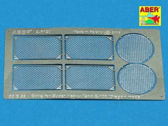 Aber 35G22 Grilles for german super heavy tank E-100 1/35