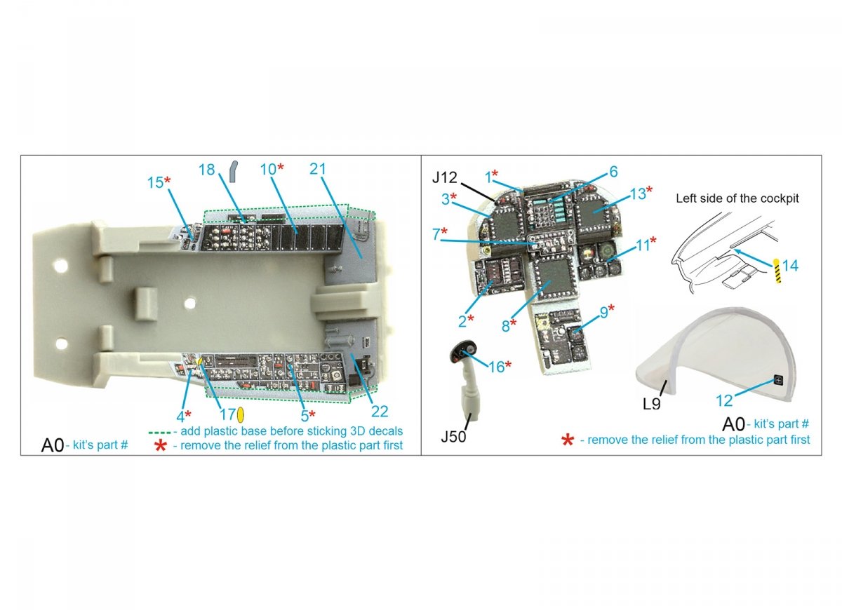 Quinta Studio QDS-48280 F/A-18C late 3D-Printed &amp;amp; coloured Interior on decal paper (HobbyBoss)(Small version) 1/48 – zdjęcie 2