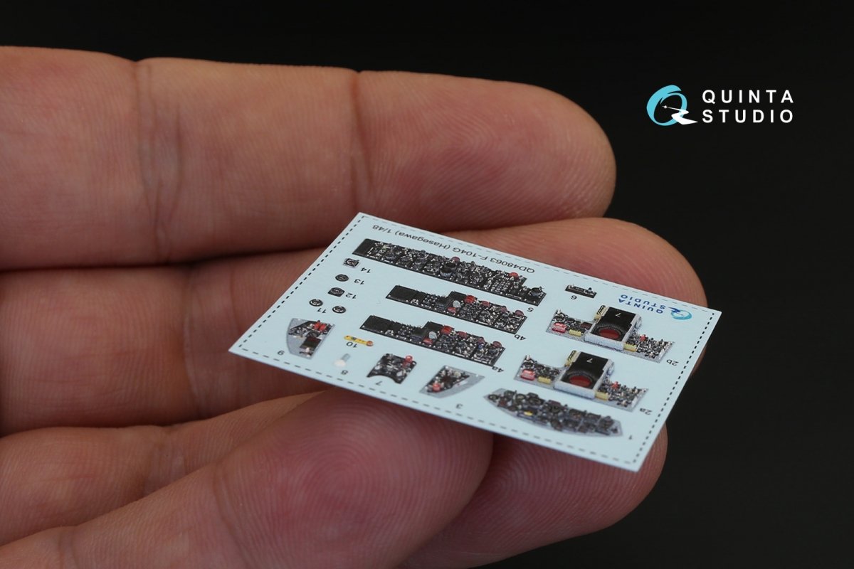 Quinta Studio QD48063 F-104G 3D-Printed &amp;amp; coloured Interior on decal paper (for Hasegawa kit) 1/48 – Bild 4