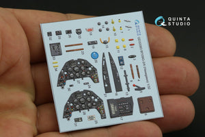 Quinta Studio QD32083 Bf 109G-2/G-4 3D-Printed &amp;amp; coloured Interior on decal paper (Hasegawa) 1/32 – immagine 2