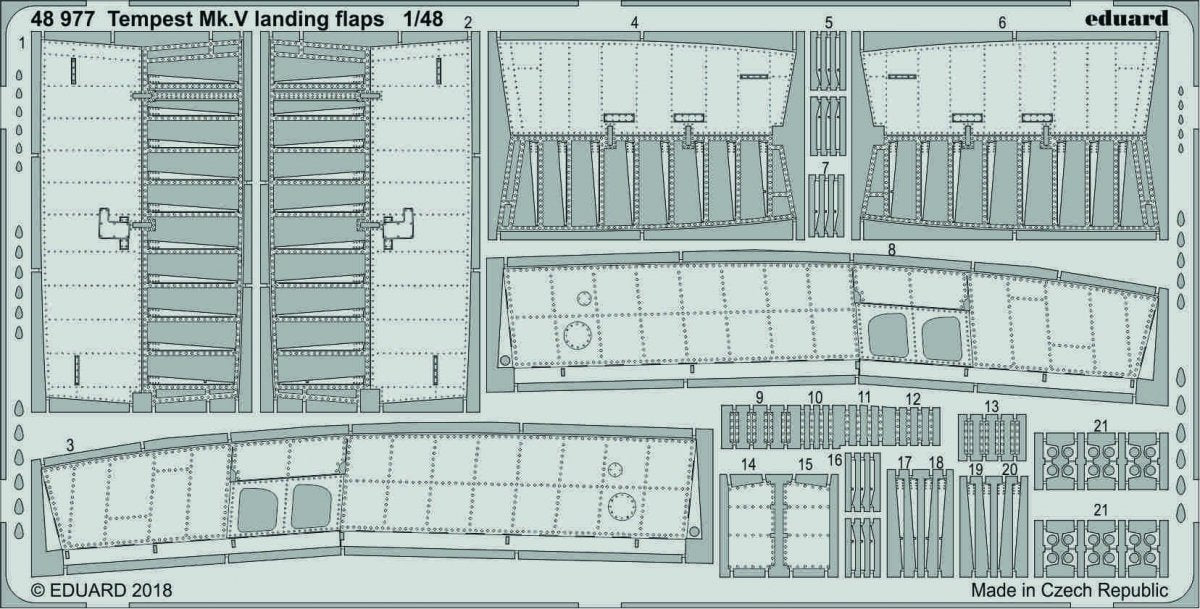 Eduard 48977 Tempest Mk. V landing flaps 1/48 EDUARD